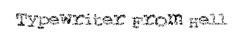 Typewriter From Hell Font